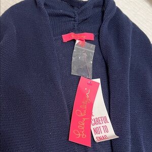 Lilly Pulitzer Deep Blue Women's Cowl Neck Sweater